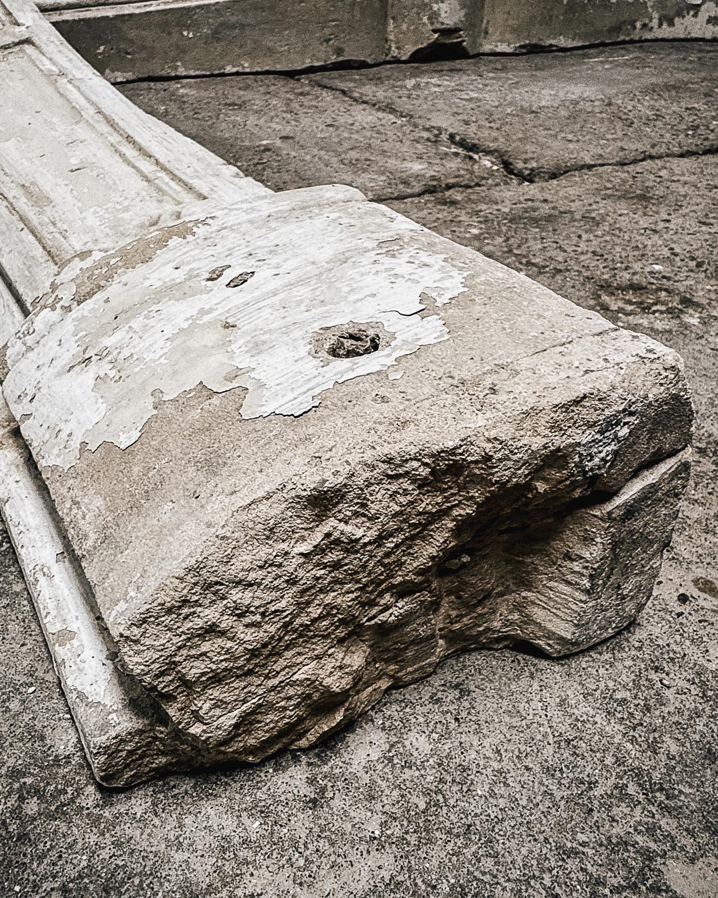 18th Century French Limestone Fireplace Mantel with Shell Detail 6