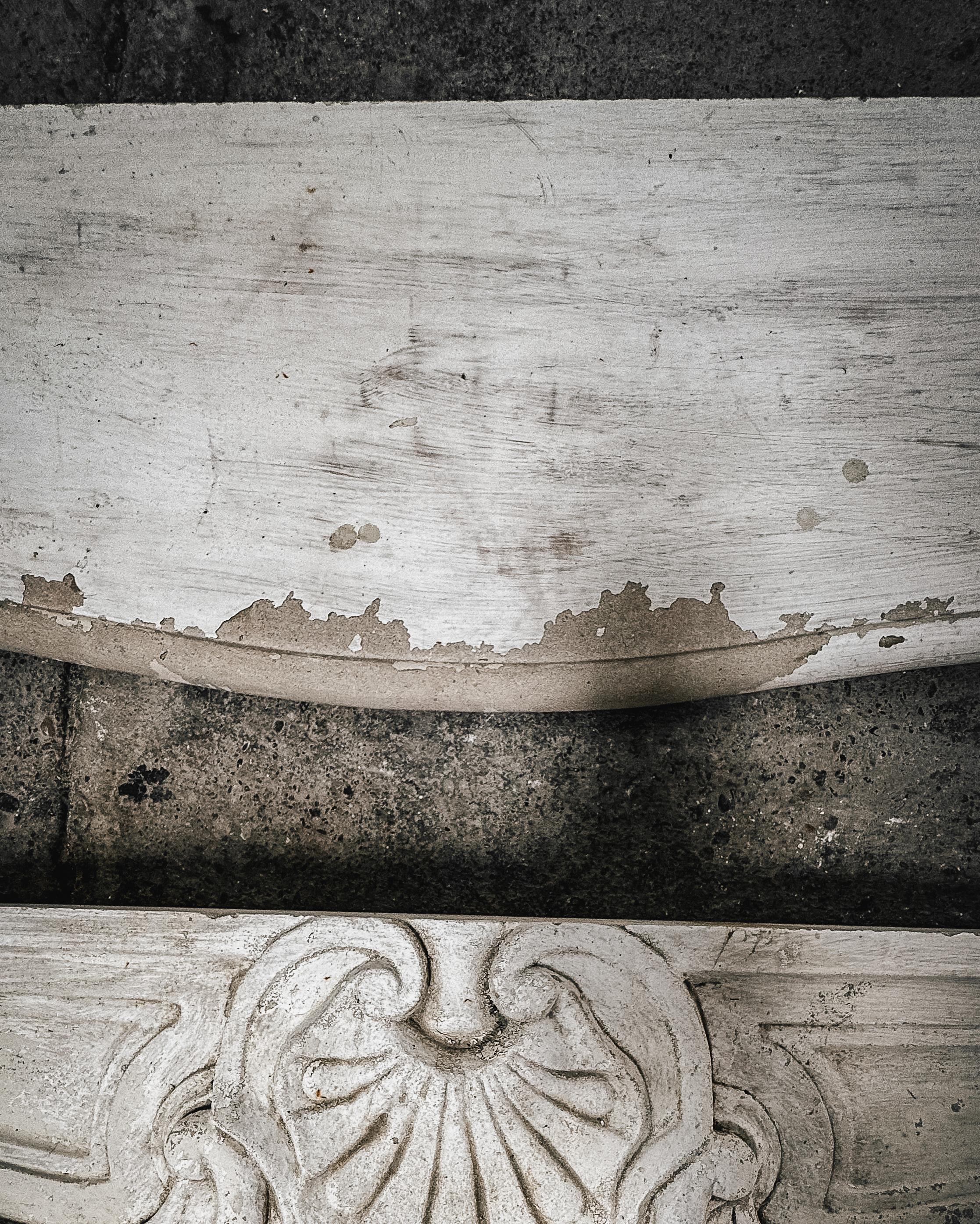 18th Century French Limestone Fireplace Mantel with Shell Detail 7