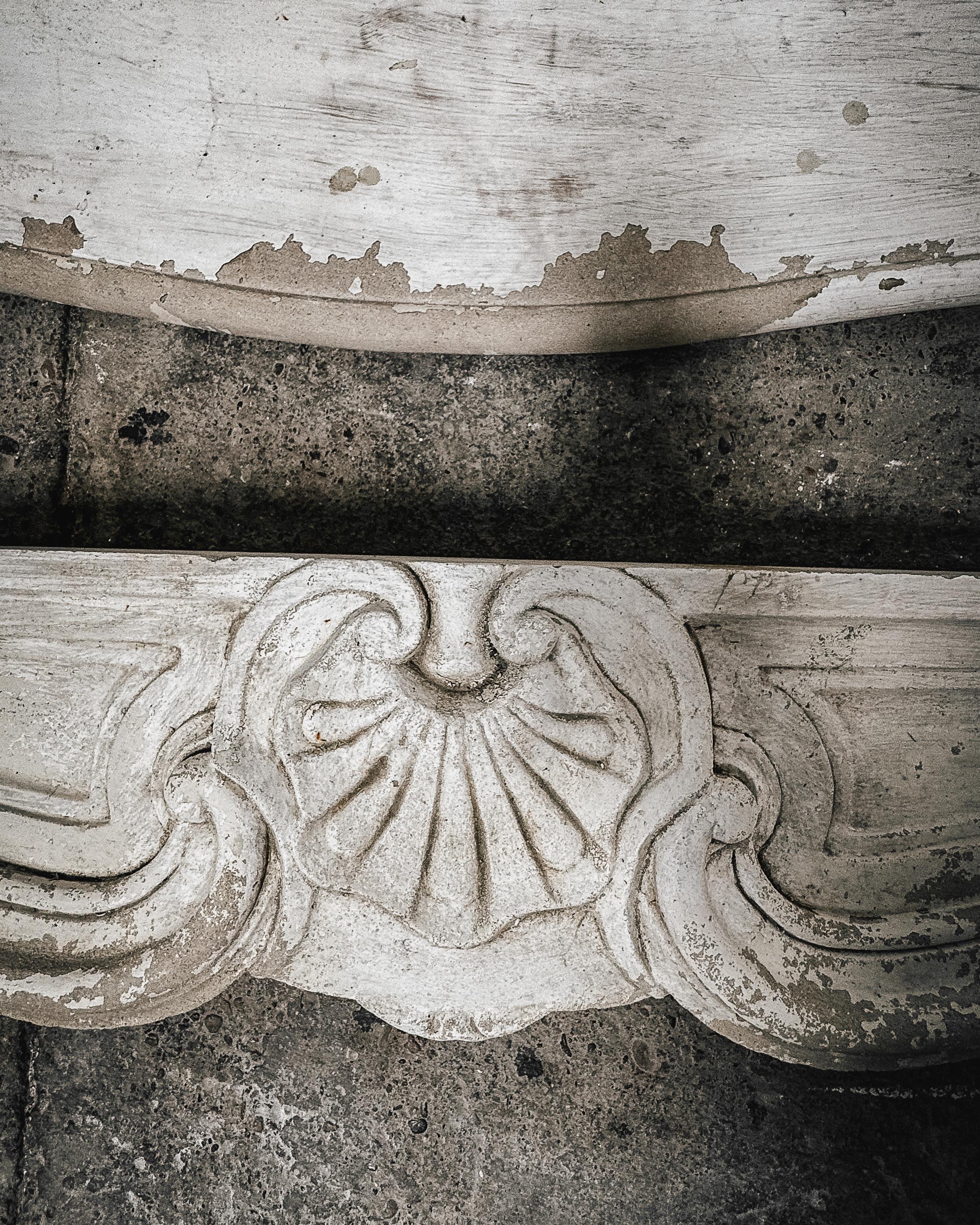 18th Century French Limestone Fireplace Mantel with Shell Detail 8