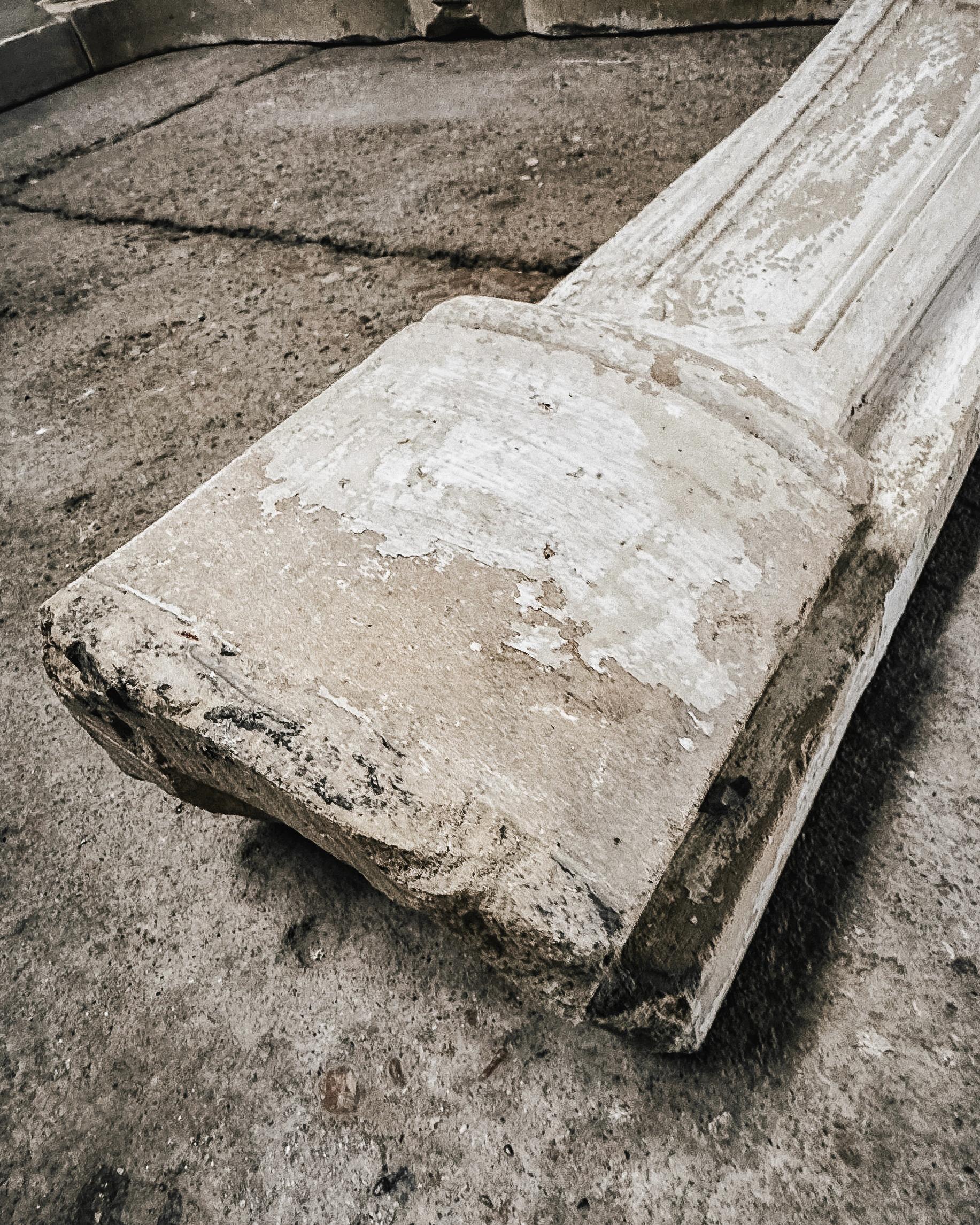 18th Century French Limestone Fireplace Mantel with Shell Detail 15