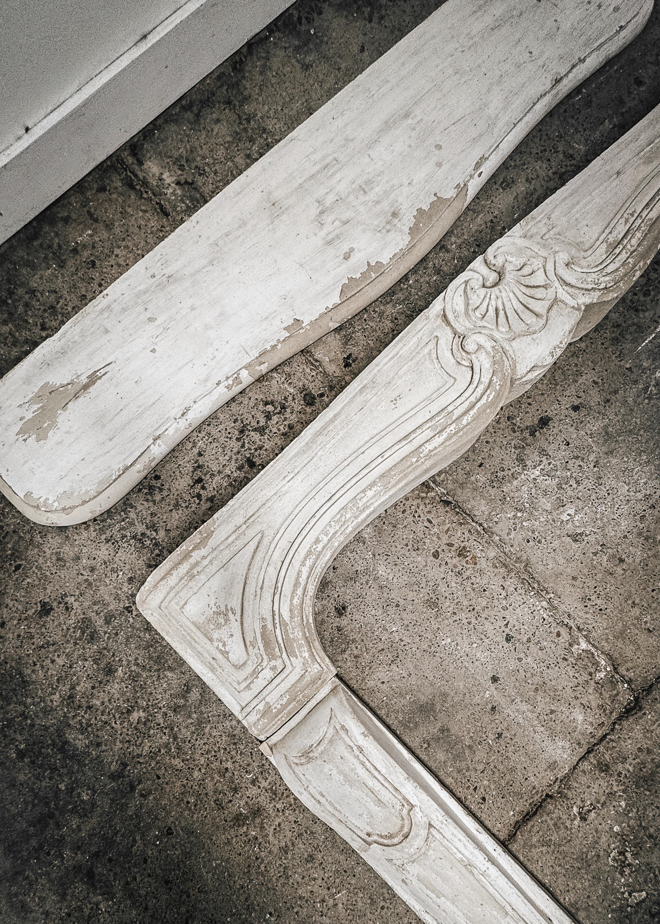 18th Century French Limestone Fireplace Mantel with Shell Detail 2