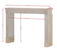 18th Century French Limestone Fireplace Surround In Louis XVI Style