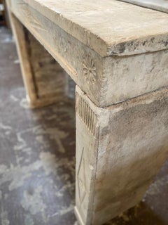 18th Century French Limestone Mantel