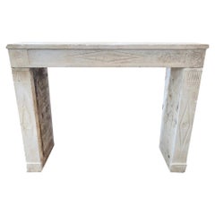 Antique 18th Century French Limestone Mantel