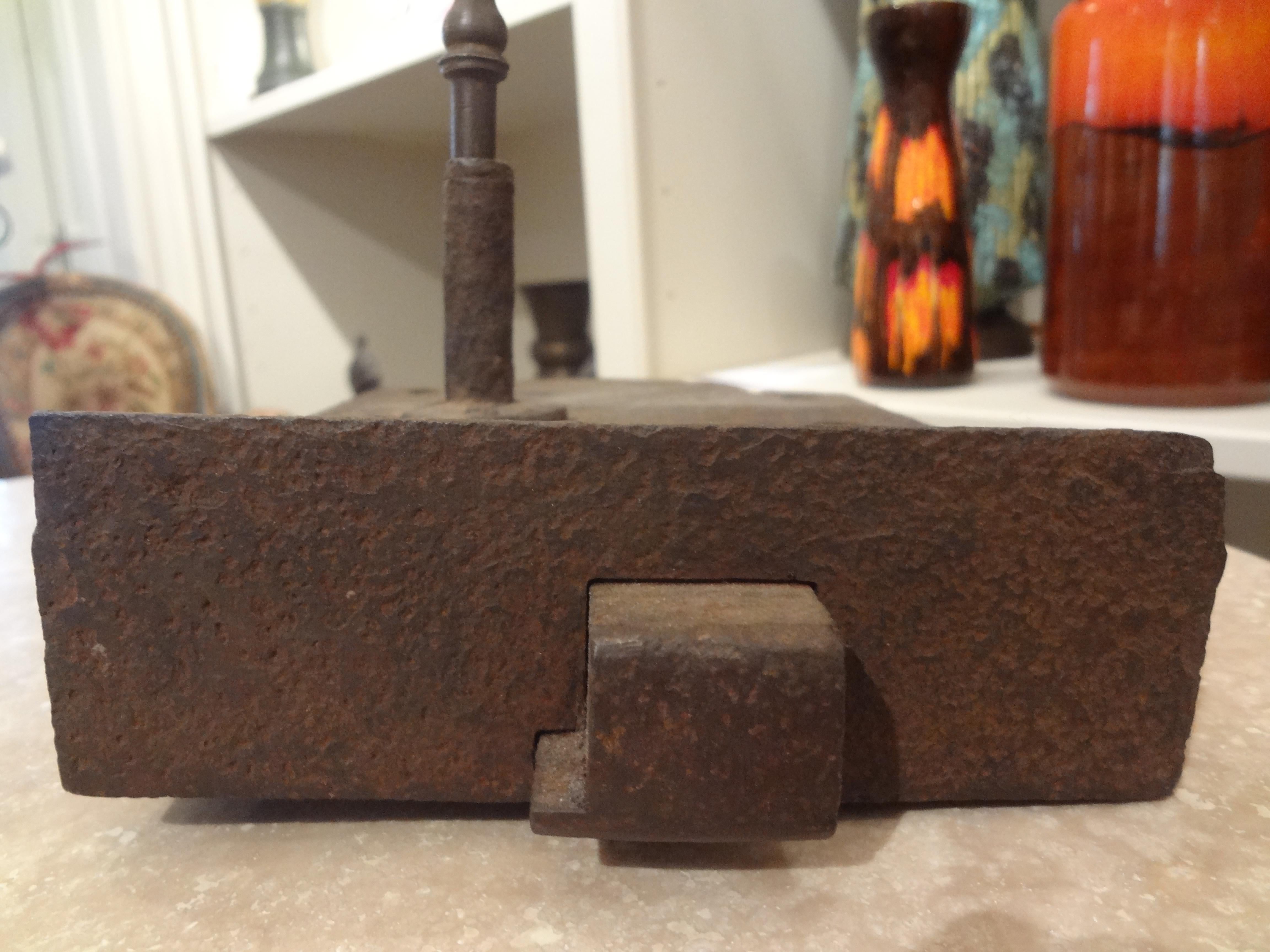 18th Century and Earlier Large 18th Century French Lock and Key For Sale