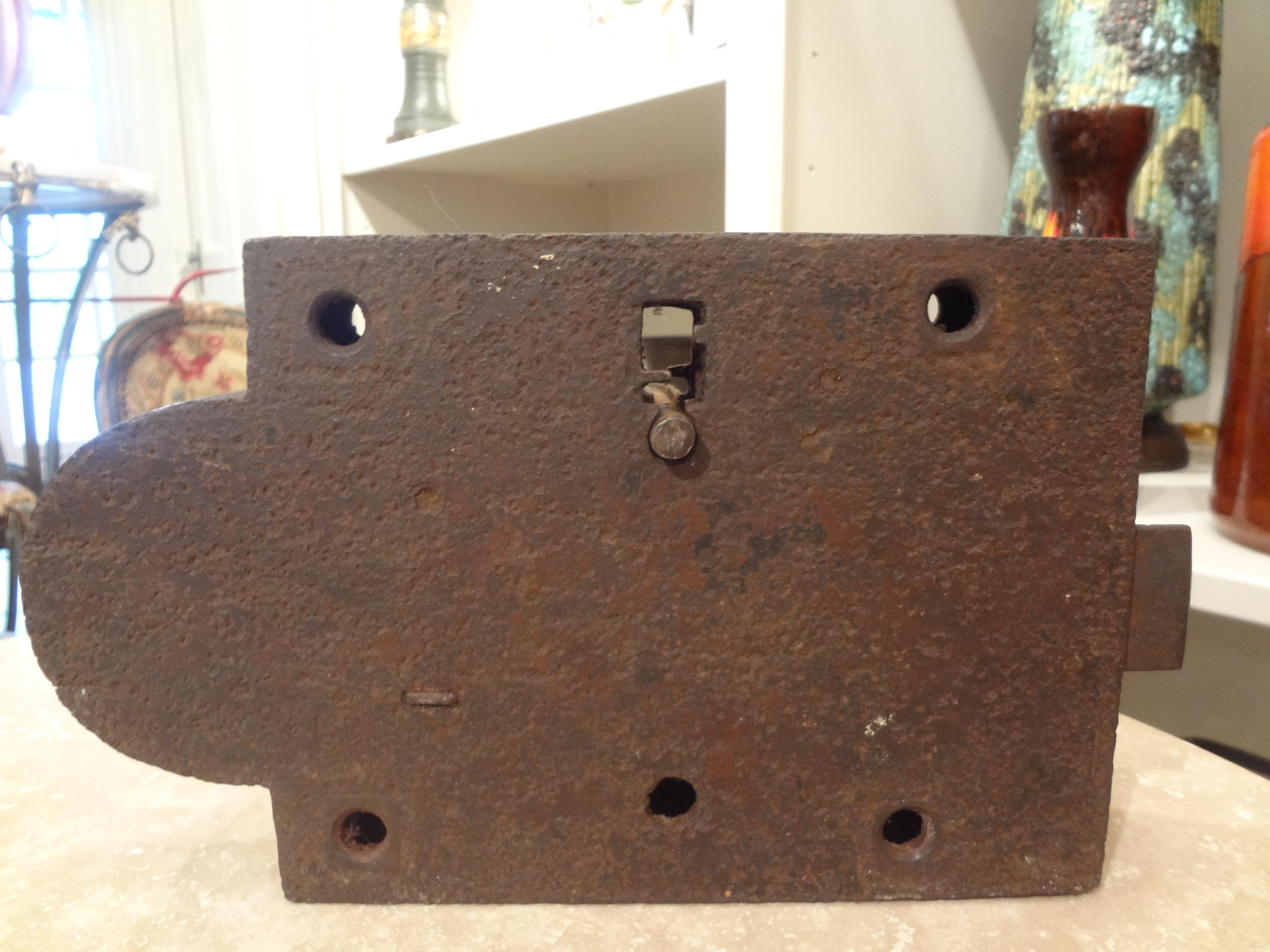Large 18th Century French Lock and Key For Sale 2