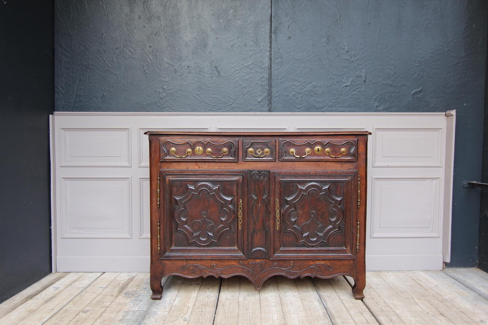 French Provincial 18th Century French Lorraine Sideboard Made of Oak