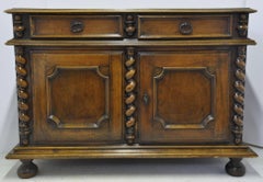 18th Century French Louis XIII Carved Walnut Buffet from the Perigord