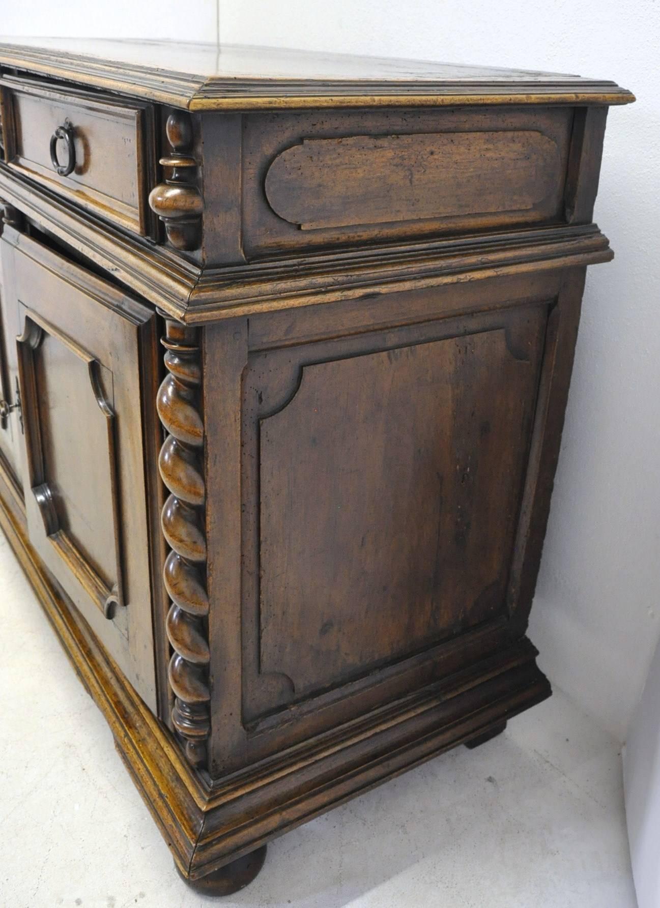 18th Century French Louis XIII Carved Walnut Buffet from the Perigord 1