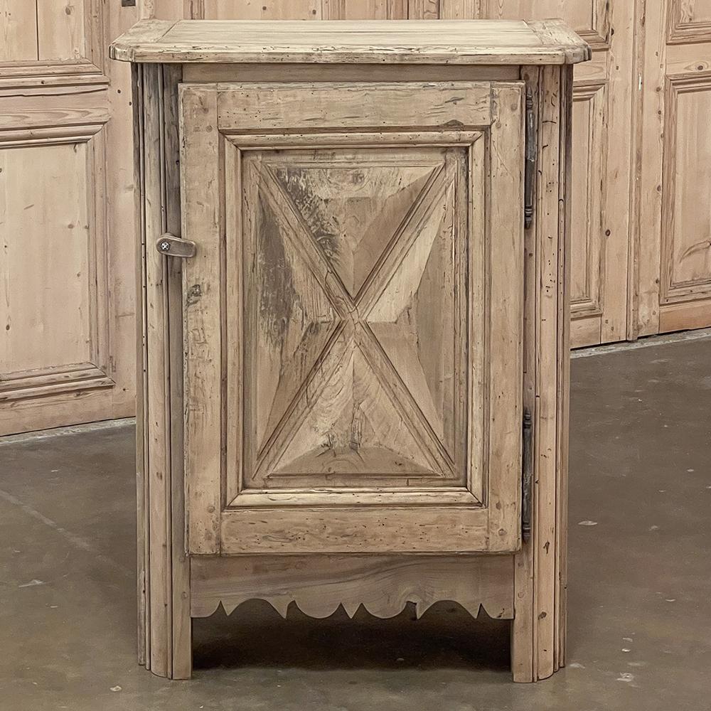 Hand-Crafted 18th Century French Louis XIII Confiturier ~ Cabinet in Stripped Fruitwood For Sale