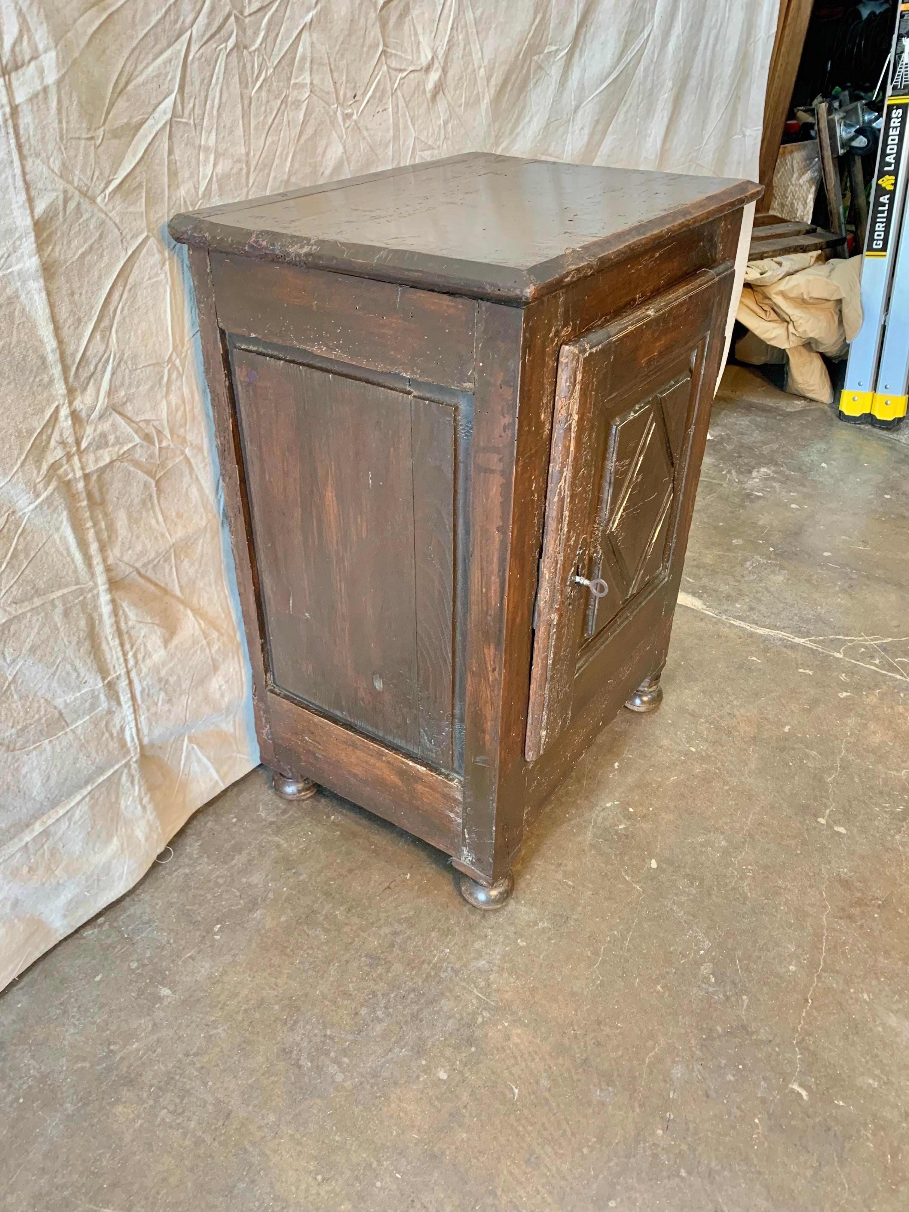 Hand-Crafted 18th Century French Louis XIII Style Oak Cabinet De Confiture