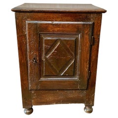Antique 18th Century French Louis XIII Style Oak Cabinet De Confiture