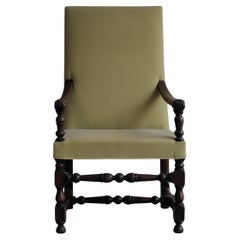 Antique 18th Century French Louis XIII-style Os De Mouton Walnut Armchair