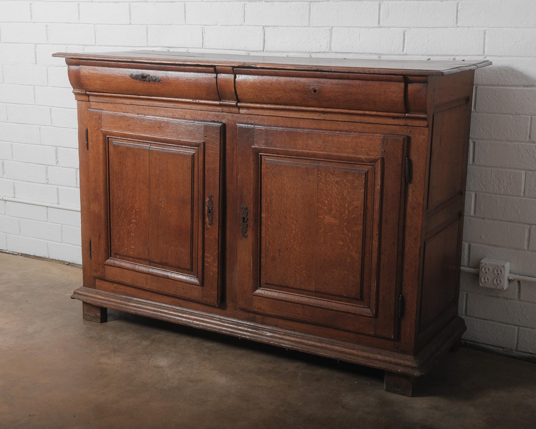 18th Century French Louis XIII Style Provincial Oak Buffet In Good Condition For Sale In High Point, NC