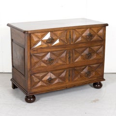 18th Century French Louis XIII Style Walnut Commode or Chest of Drawers