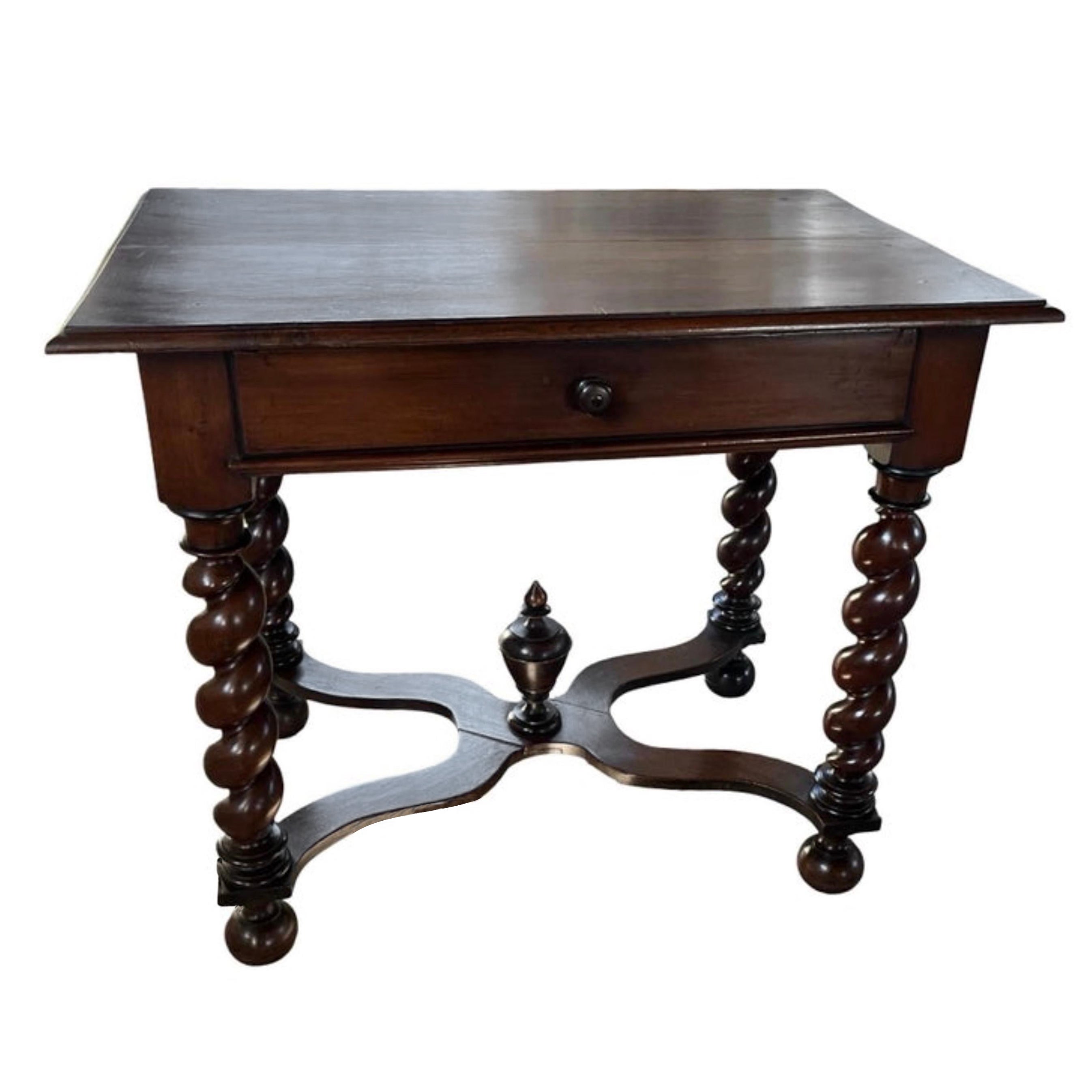 18th Century French Louis XIII Walnut and Chestnut Side Table