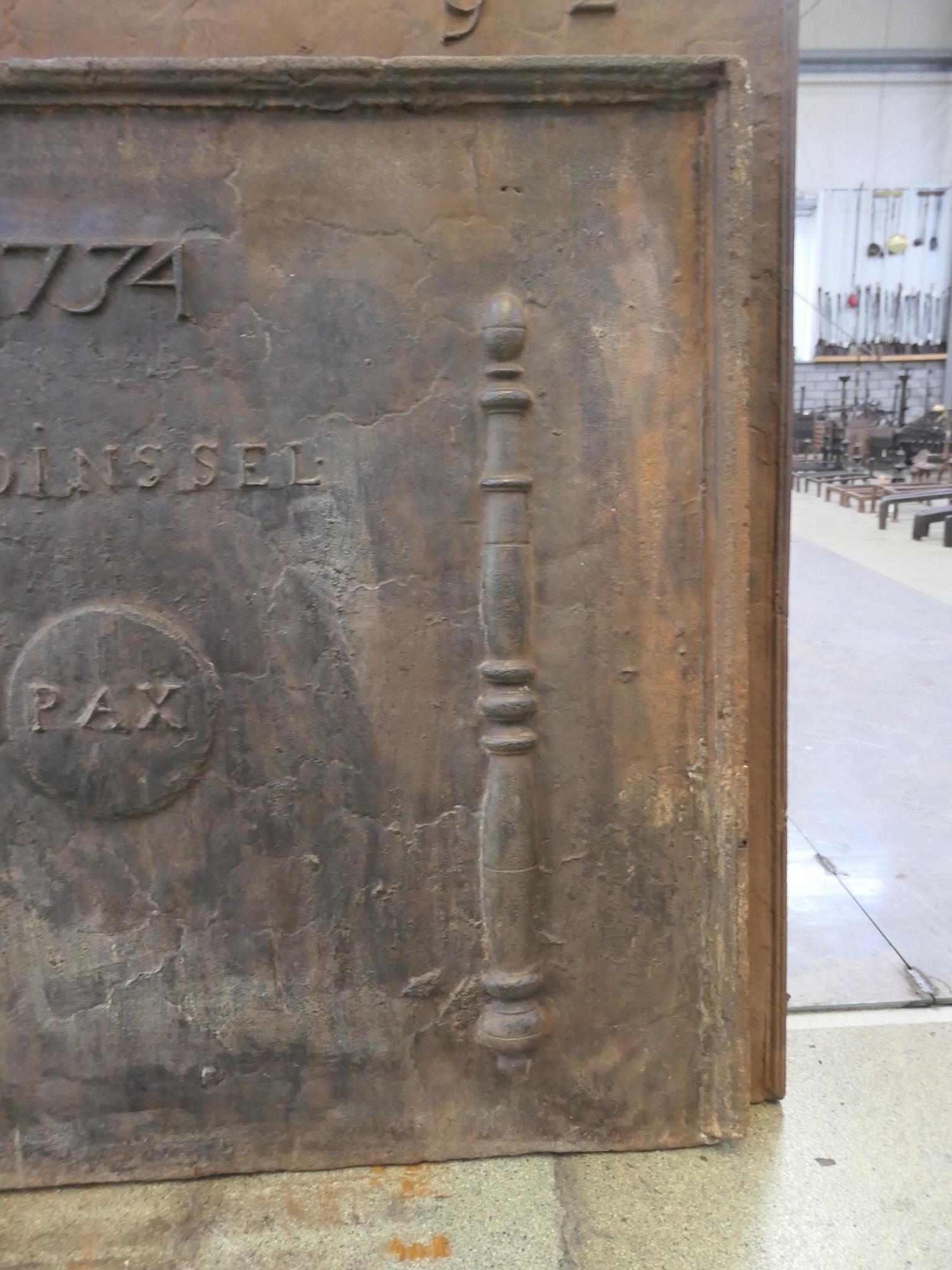 Parafuoco francese del XVIII secolo Luigi XIV 