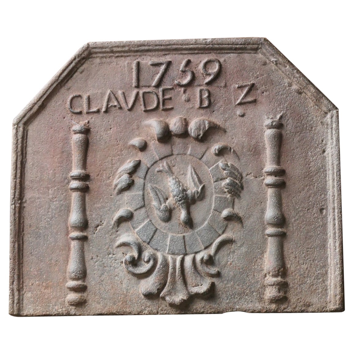 18th Century French Louis XIV 'Coat of Arms' Fireback / Backsplash