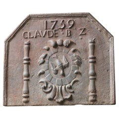18th Century French Louis XIV 'Coat of Arms' Fireback / Backsplash