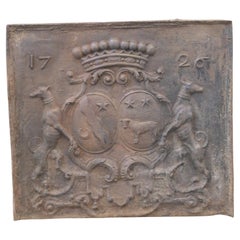 18th Century French Louis XIV 'Coat of Arms' Fireback / Backsplash