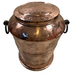 18th century French Louis XIV Copper Seeds Tank or Urn, 1740s