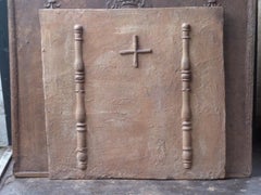 18th Century French Louis XIV Fireback / Backsplash with Pillars of Hercules
