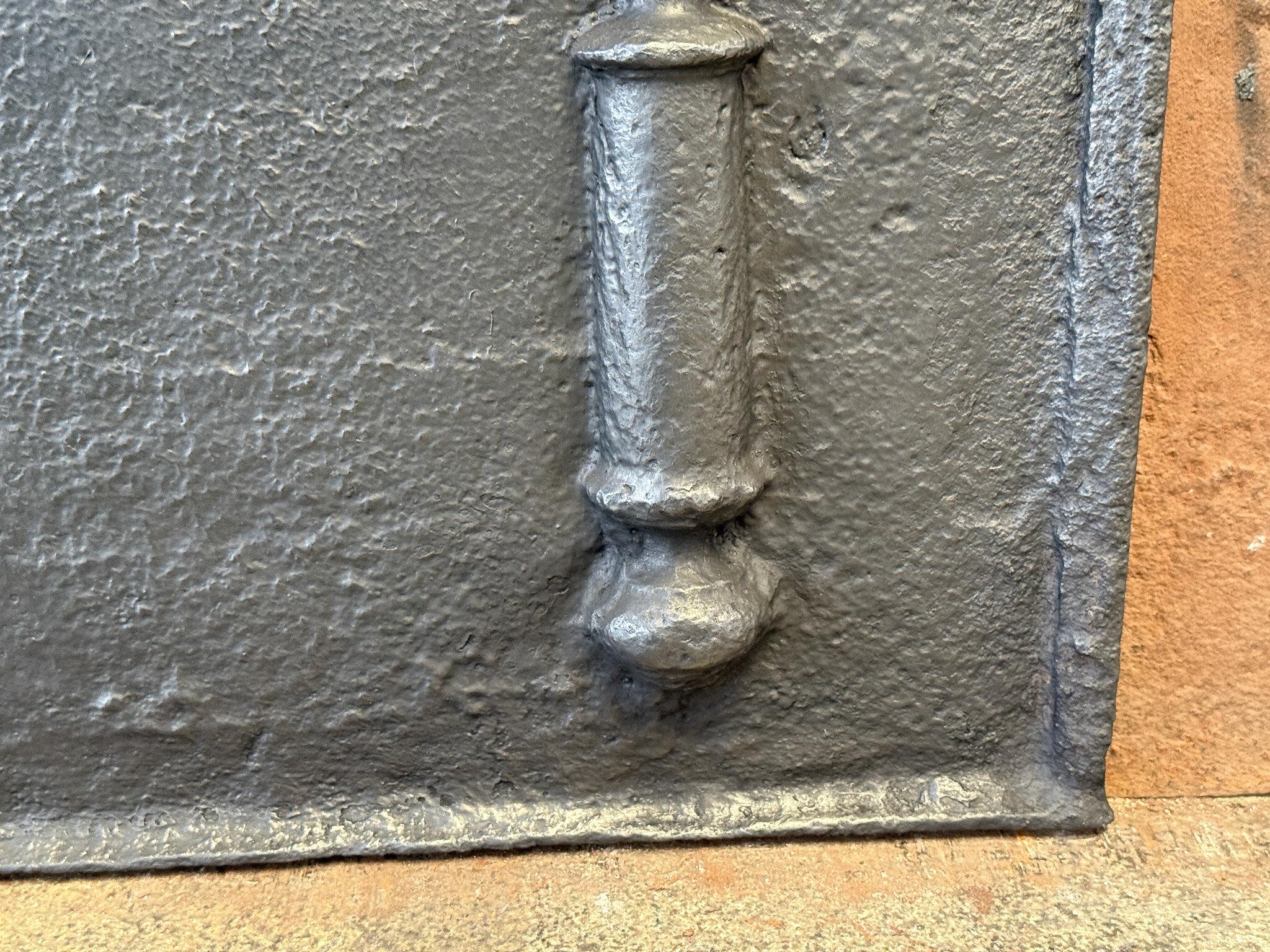 18th Century French Louis XIV Period 'Saint Andrew's Cross' Fireback / Backsplas For Sale 4
