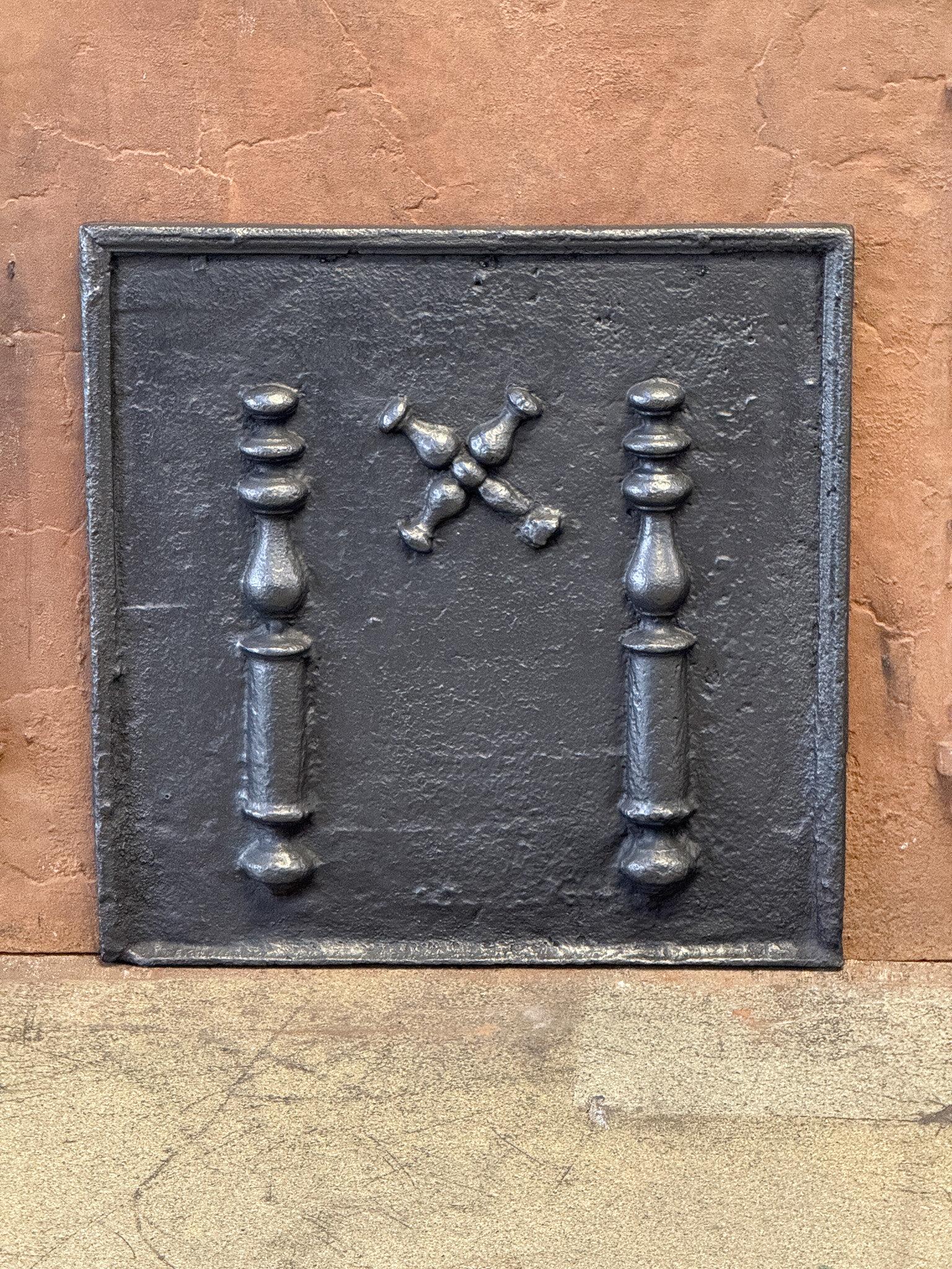 Cast 18th Century French Louis XIV Period 'Saint Andrew's Cross' Fireback / Backsplas For Sale