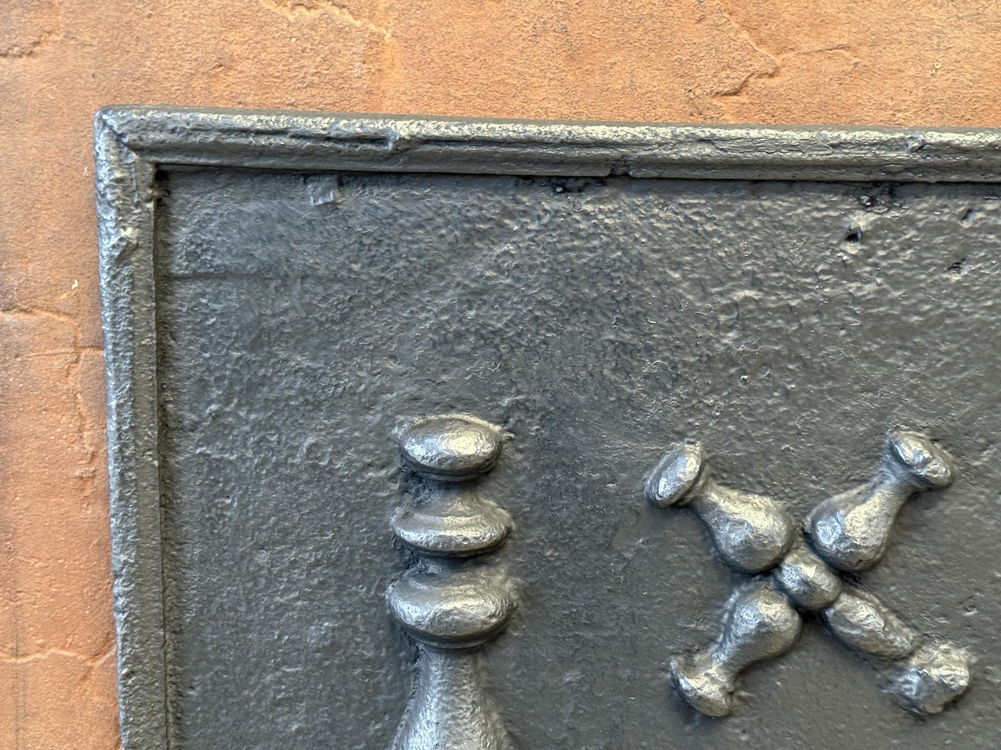18th Century and Earlier 18th Century French Louis XIV Period 'Saint Andrew's Cross' Fireback / Backsplas For Sale