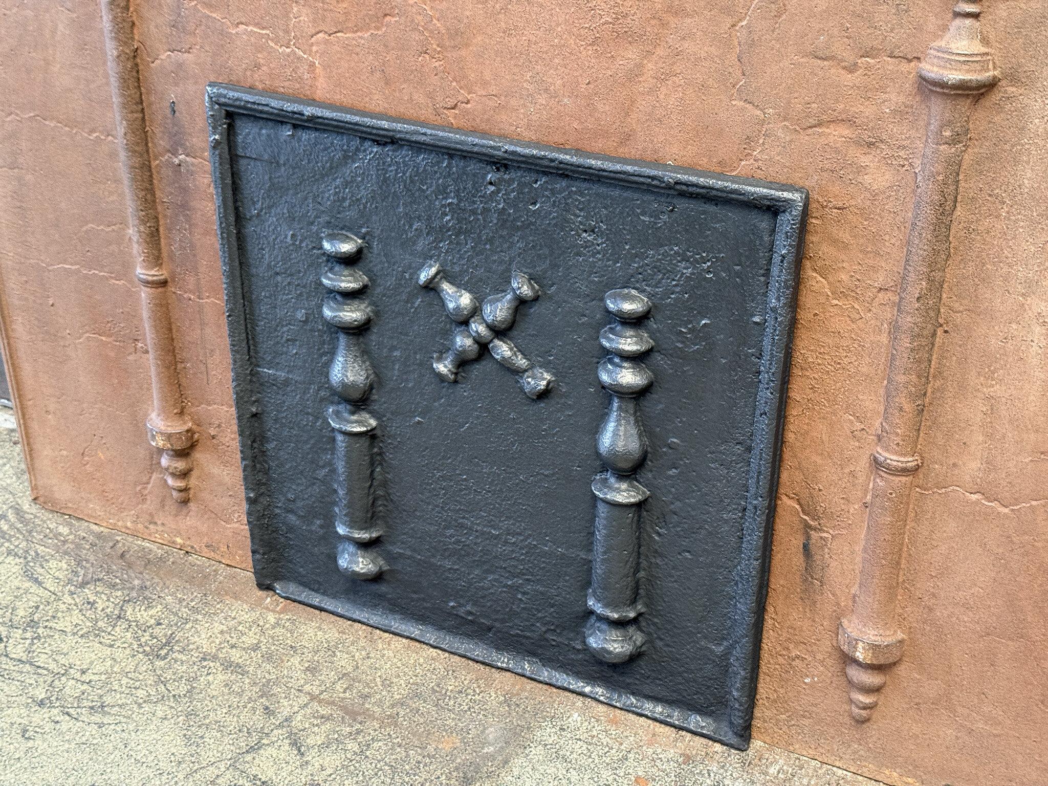 Iron 18th Century French Louis XIV Period 'Saint Andrew's Cross' Fireback / Backsplas For Sale