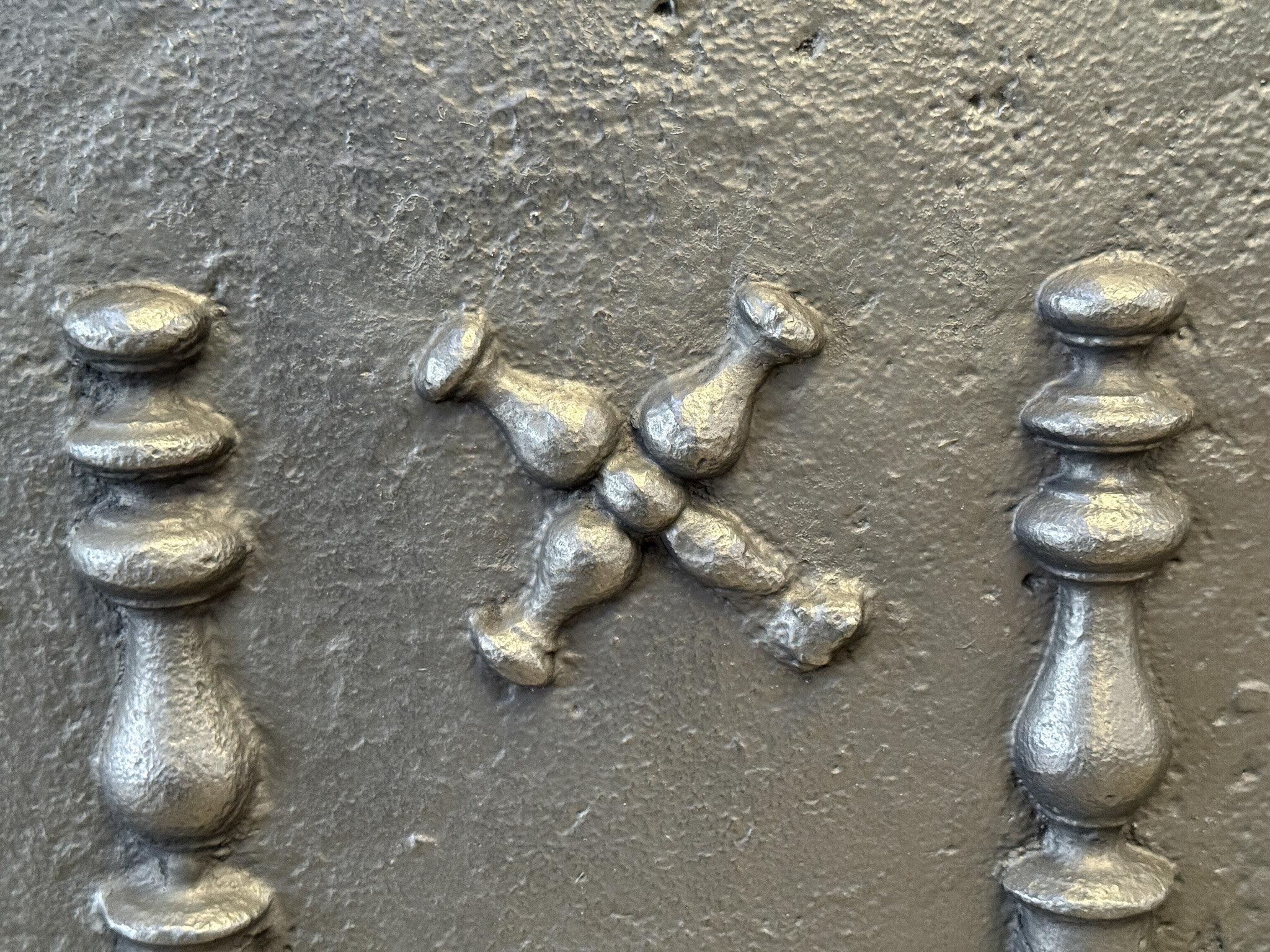 18th Century French Louis XIV Period 'Saint Andrew's Cross' Fireback / Backsplas For Sale 1