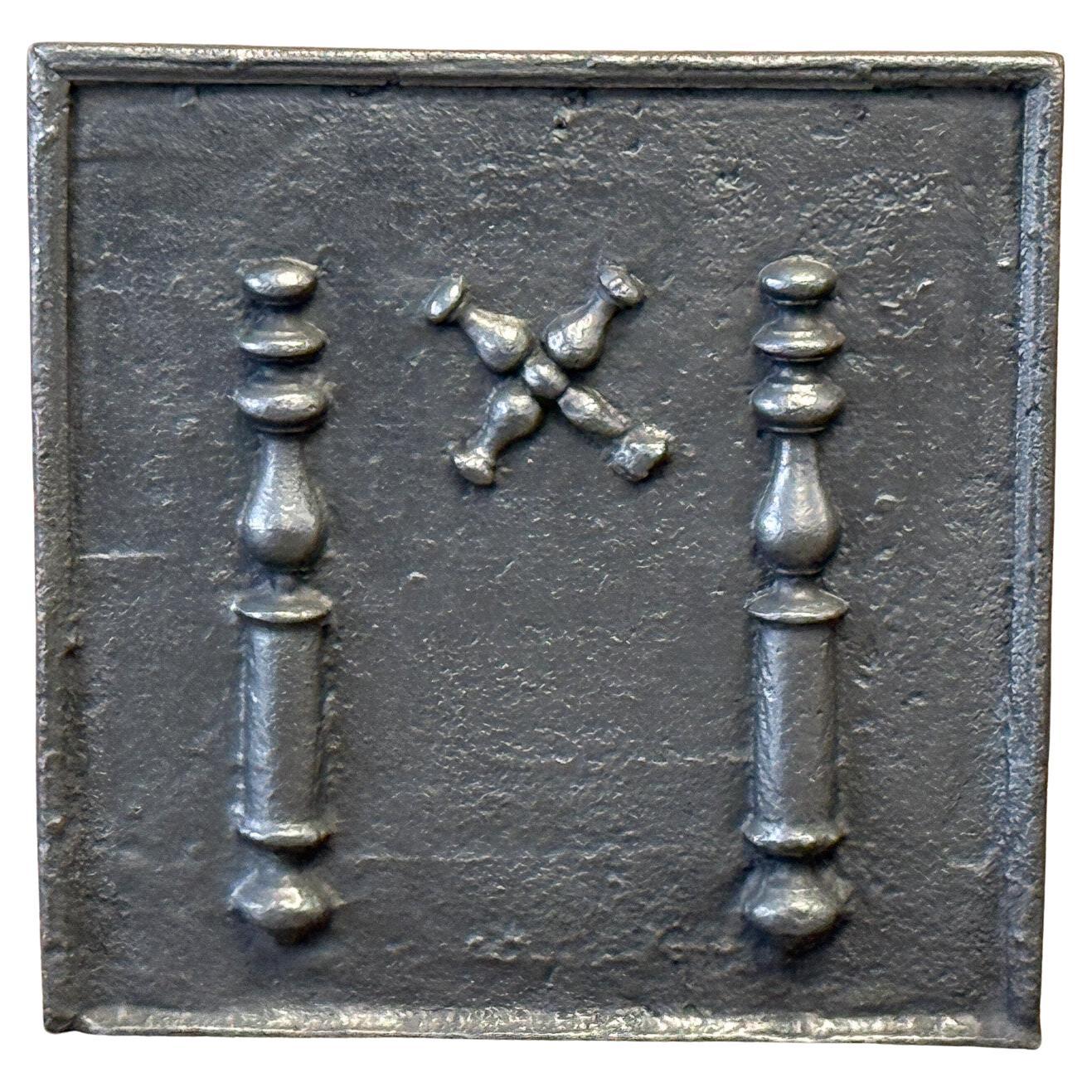 18th Century French Louis XIV Period 'Saint Andrew's Cross' Fireback / Backsplas For Sale