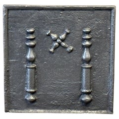 18th Century French Louis XIV Period 'Saint Andrew's Cross' Fireback / Backsplas