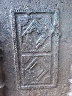 18th Century French Louis XIV 'Pillars of Hercules' Fireback