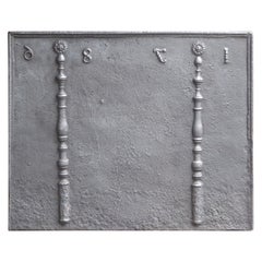 18th Century French Louis XIV 'Pillars of Hercules' Fireback