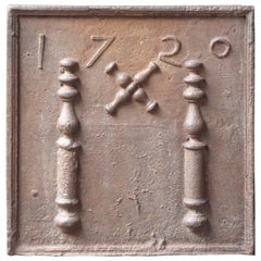 18th Century French Louis XIV 
Saint Andrew
s Cross
 Fireback