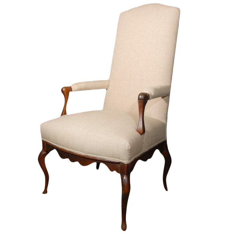 18th Century French Louis XIV Walnut Chair