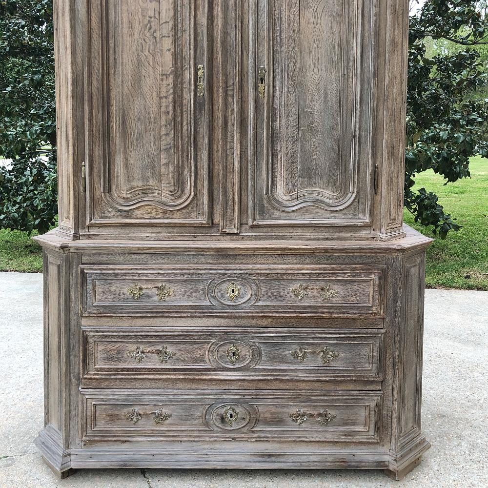 Bronze 18th Century French Louis XIV Whitewashed Wardrobe