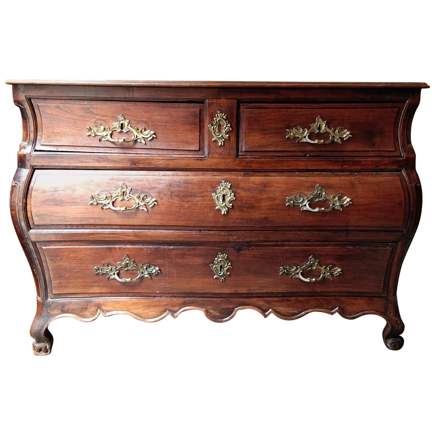 18th Century French Louis XV Acacia Chest of Drawers For Sale