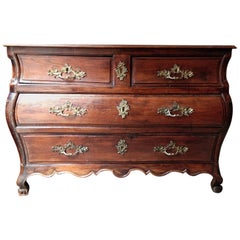 Antique 18th Century French Louis XV Acacia Chest of Drawers