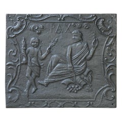 18th Century French Louis XV 'Allegory of Peace' Fireback / Backsplash