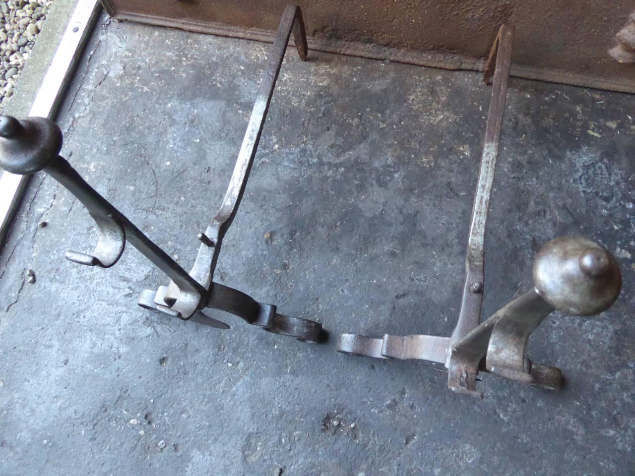 18th Century French Louis XV Andirons or Firedogs For Sale 4
