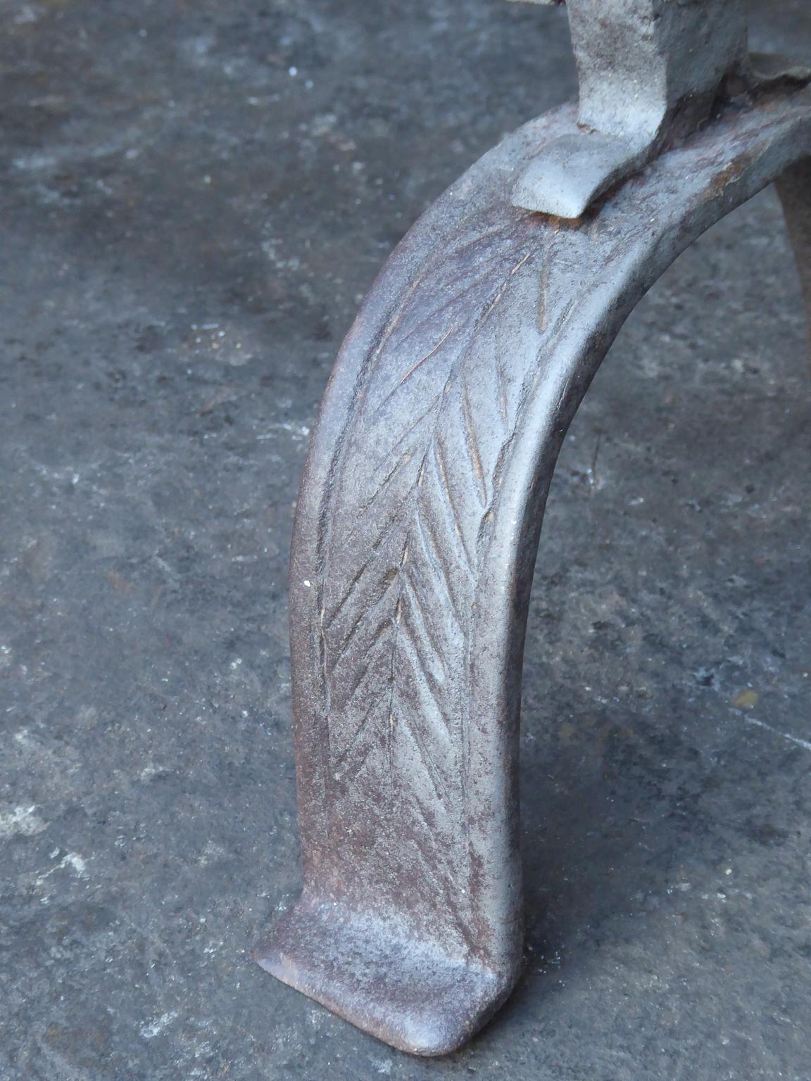 18th Century French Louis XV Andirons or Firedogs For Sale 4