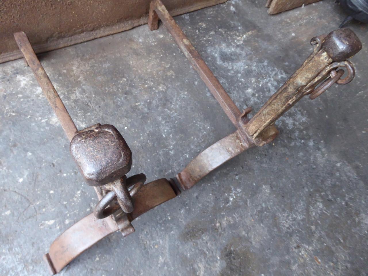 18th Century French Louis XV Andirons or Firedogs For Sale 5