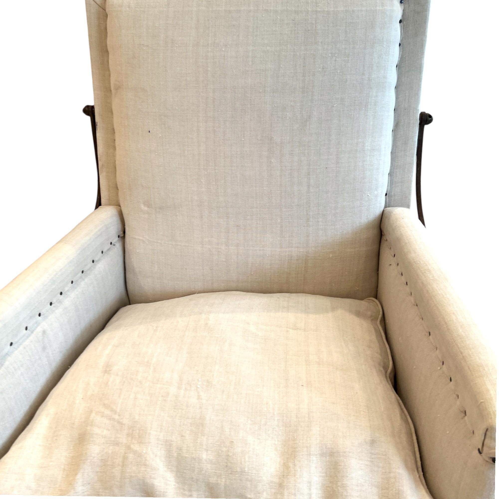 18. Jahrhundert Französisch Louis XV Antique Reclining Stuhl im Angebot 5