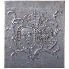 18th Century French Louis XV 'Arms of France and Navarre' Fireback