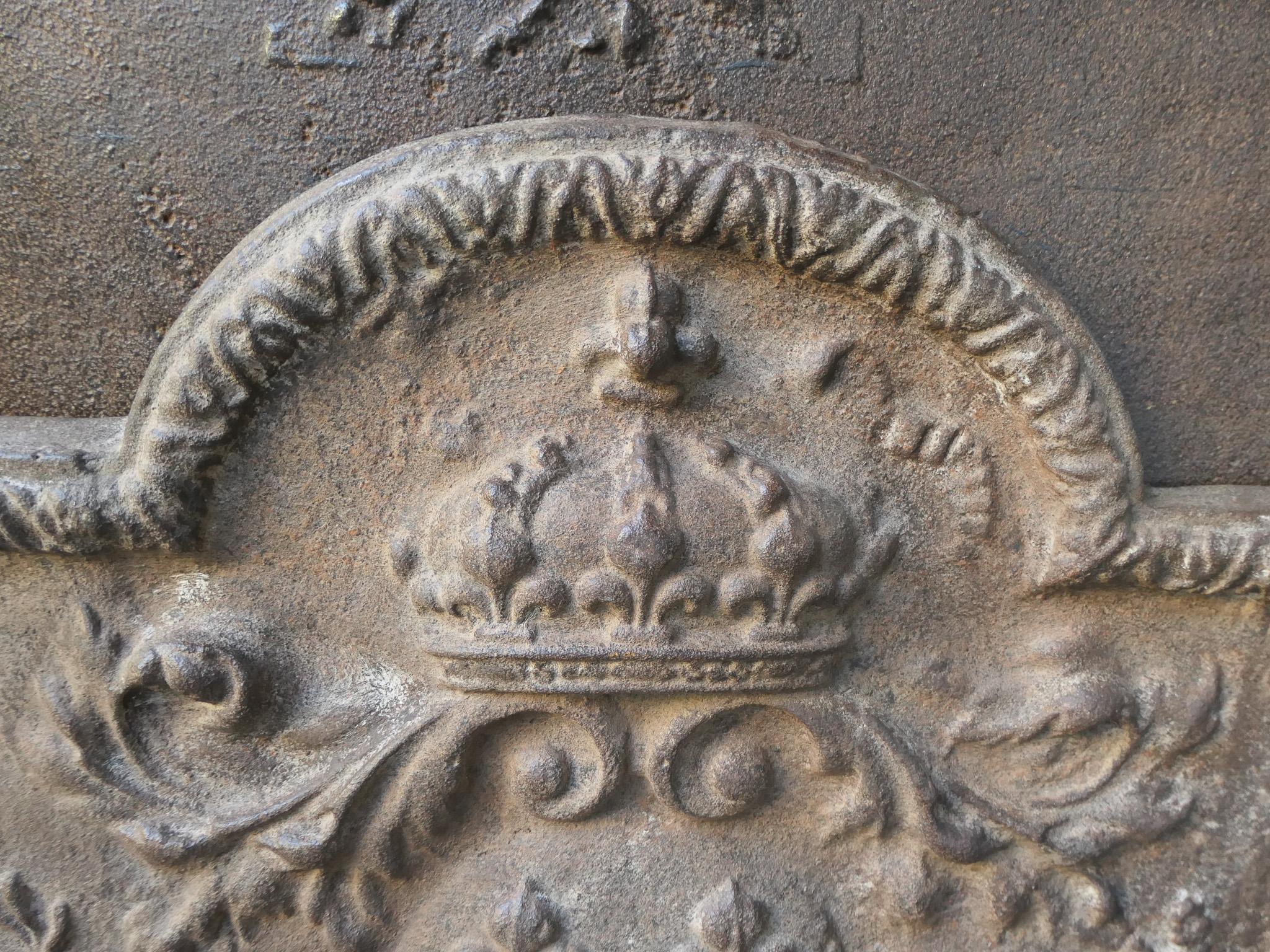 Ferro Parafuoco francese del XVIII secolo Luigi XV 