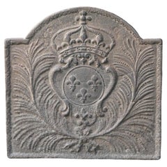 Plaque de cheminée Louis XV du 18ème siècle « Arms of France »