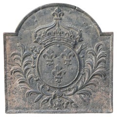 Parafuoco francese del XVIII secolo Luigi XV "Armi di Francia