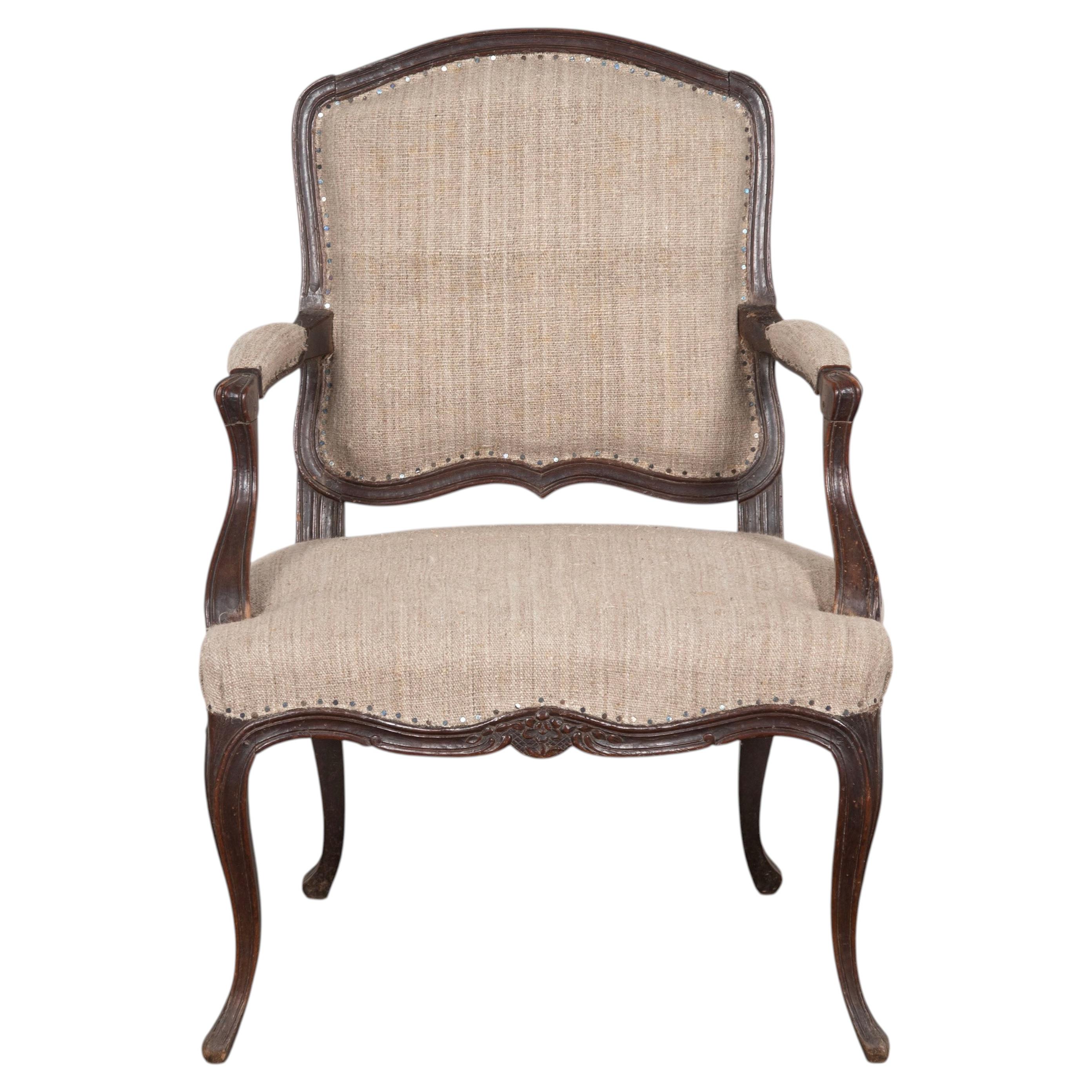 18th Century French Louis XV Bergere Armchair